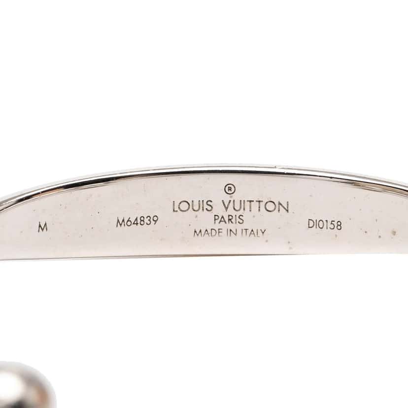Louis Vuitton Palladium Plated Monogram Jonc Silver Metal Very good condition - Model View