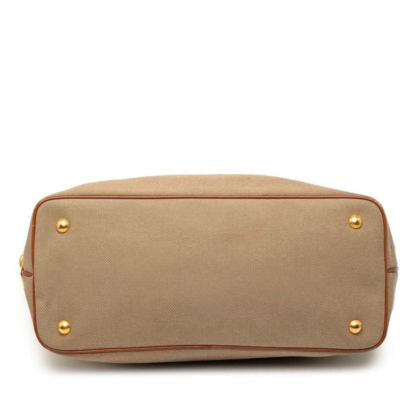 Prada Canvas Canapa Logo Convertible Tote Brown Canvas Very good condition - Inside View