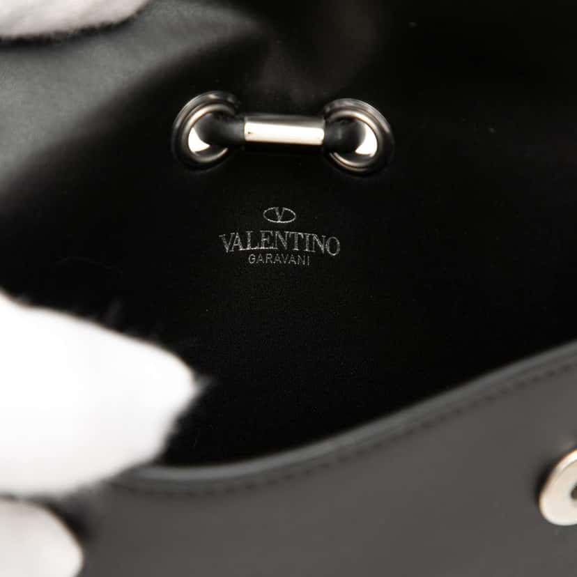 Valentino Leather VLTN Phone Case With Strap Black Leather Very good condition - Box View