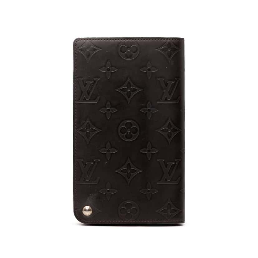 Louis Vuitton Monogram Glace Hoist Organizer Wallet Brown Leather Very good condition - Front View