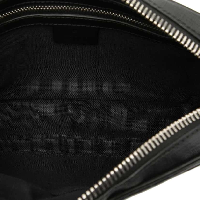 Gucci Small GG Supreme Web Belt Bag Black Canvas Very good condition - Model View
