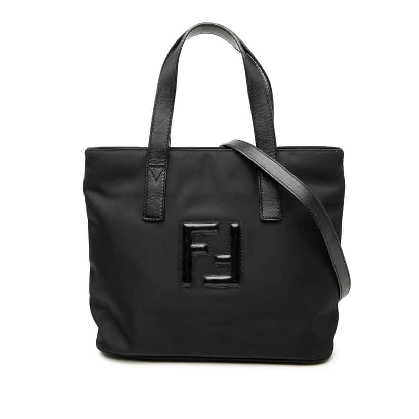 Fendi Nylon FF Satchel Black Very good condition - Front View