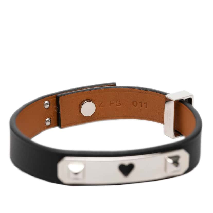 Hermès Swift As De Coeur Bracelet Black Leather Good condition - Model View