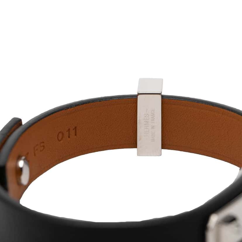 Hermès Swift As De Coeur Bracelet Black Leather Good condition - Box View