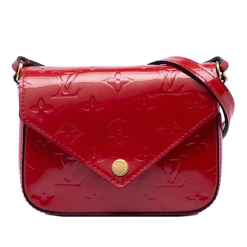Louis Vuitton Monogram Vernis Mini Sac Lucie Red Leather Very good condition - Front View
