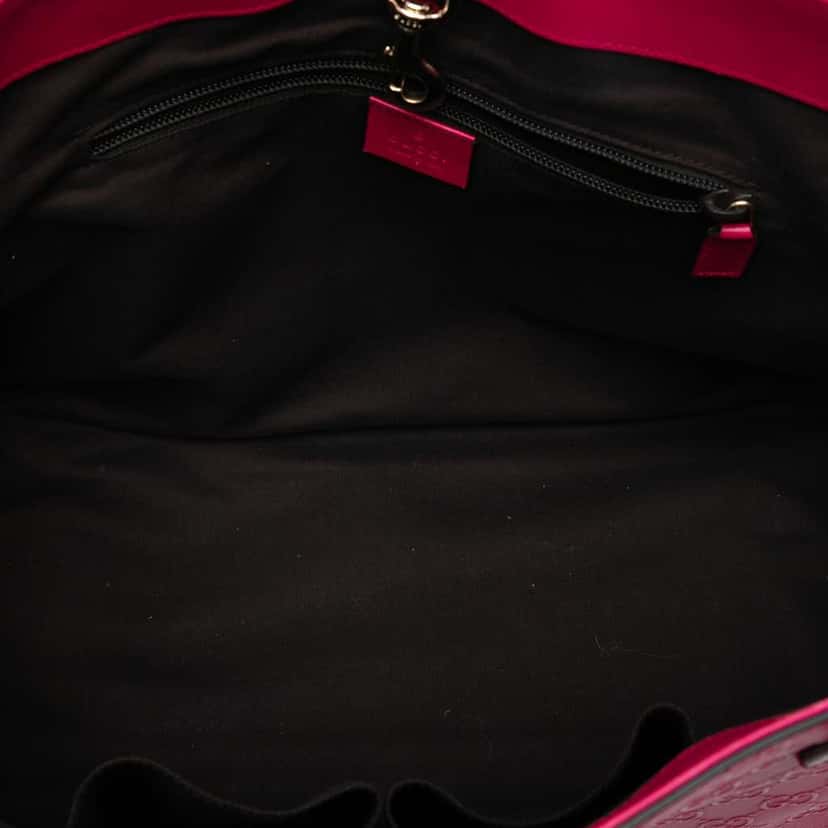 Gucci Guccissima Bright Hilary Lux Tote Pink Leather Very good condition - Model View