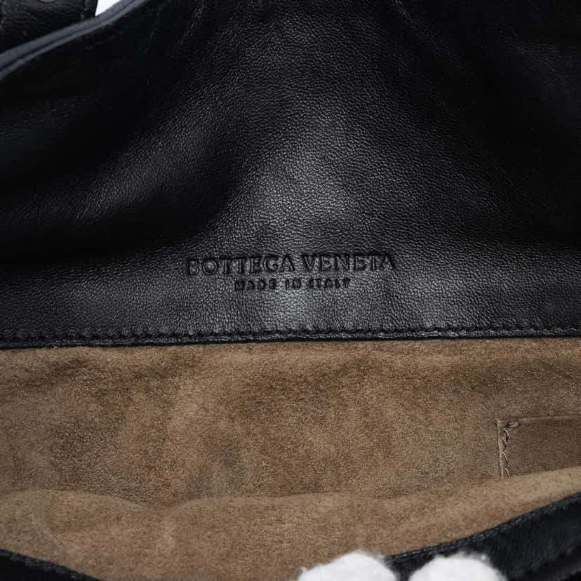 Bottega Veneta Nappa Intrecciato Belted Flat Tote Black Leather Very good condition - Box View