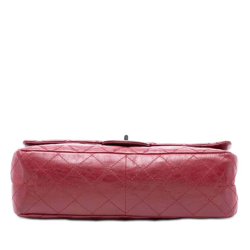 Chanel Quilted Aged Calfskin Reissue 2.55 Double Flap 227 Red Leather Good condition - Inside View