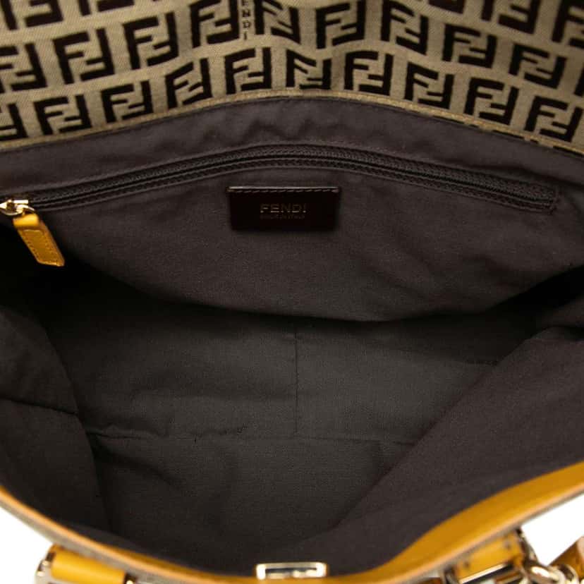 Fendi Zucchino Canvas Satchel Brown Canvas Very good condition - Model View