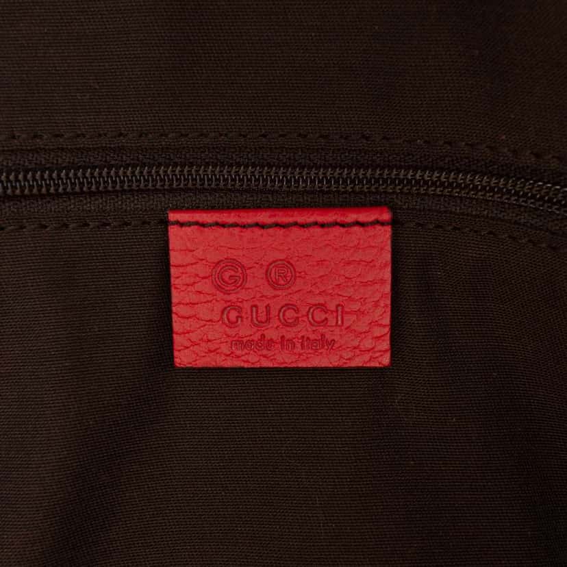 Gucci Leather GG Charm Satchel Red Leather Very good condition - Box View