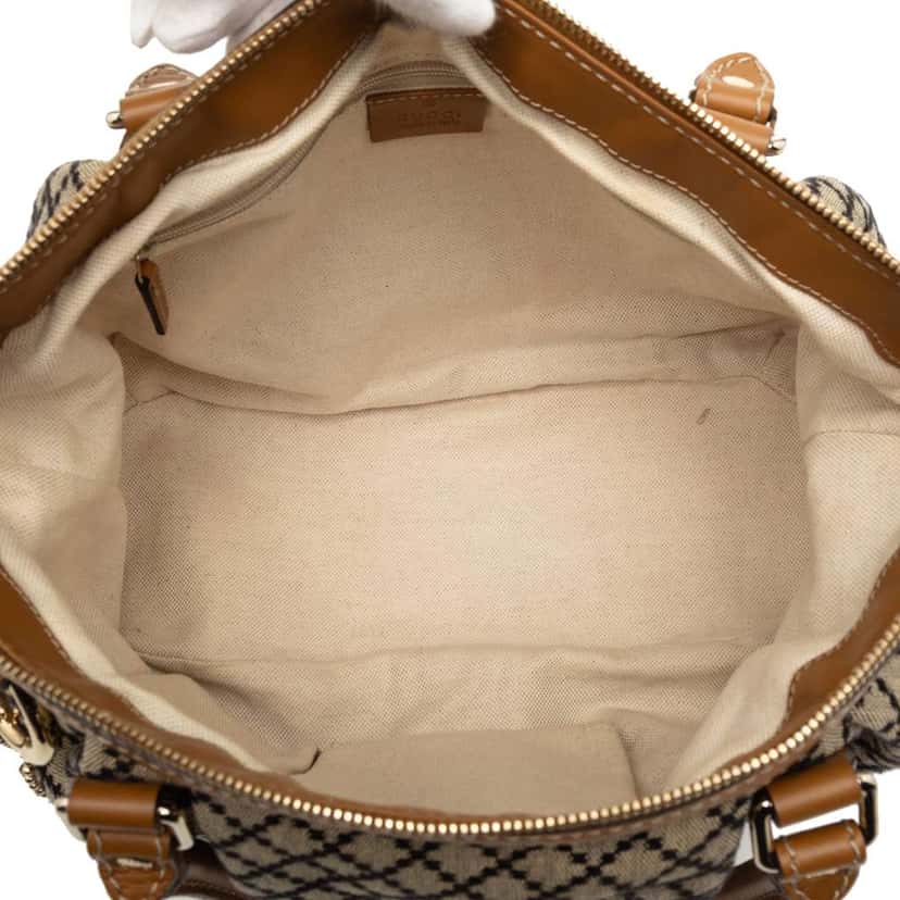 Gucci Diamante Canvas Sukey Satchel Brown Canvas Very good condition - Model View