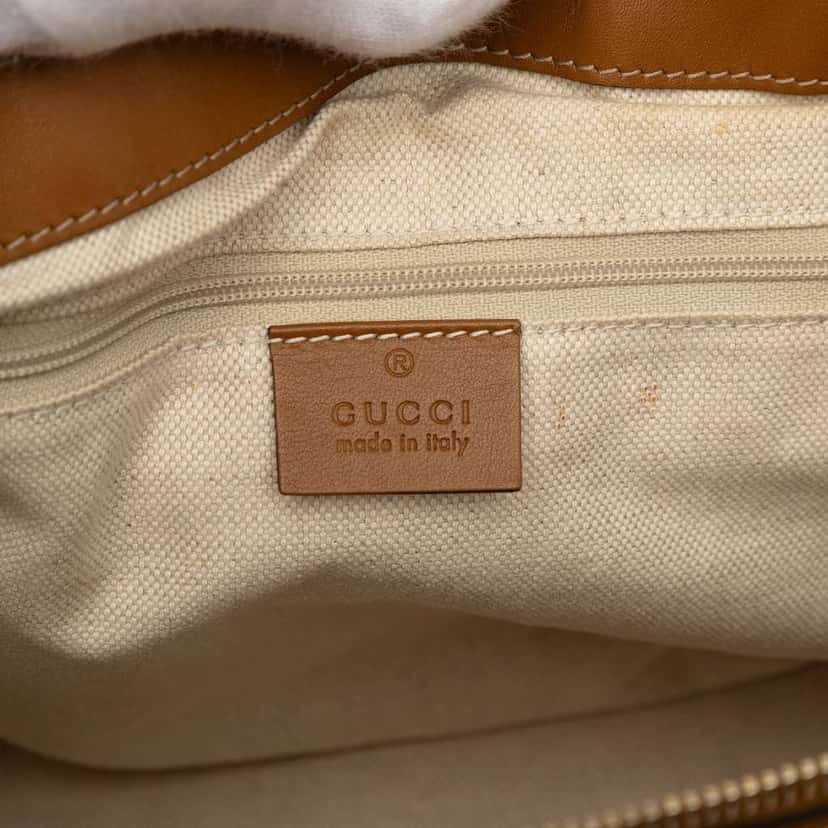Gucci Diamante Canvas Sukey Satchel Brown Canvas Very good condition - Box View