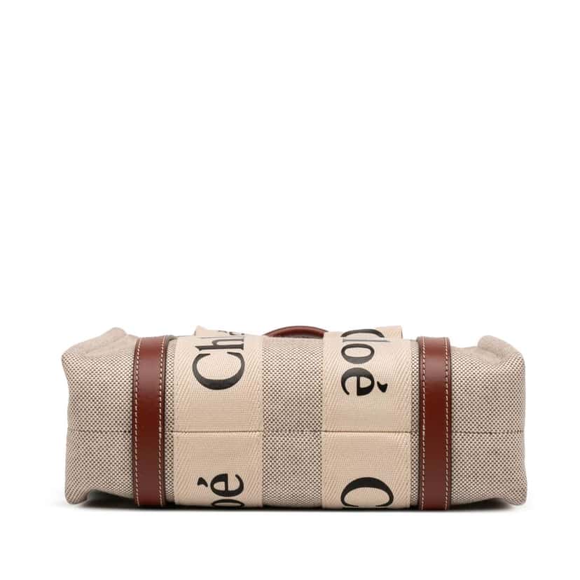 Chloé Small Canvas Woody Satchel Brown Canvas Good condition - Inside View