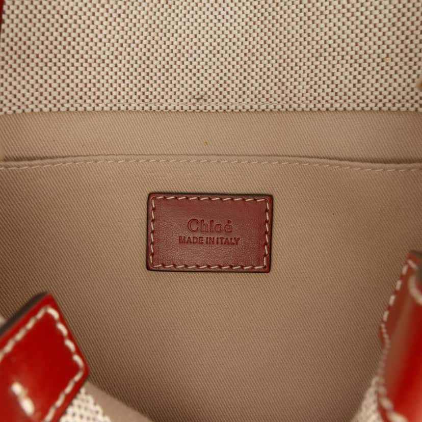 Chloé Small Canvas Woody Satchel Brown Canvas Good condition - Box View