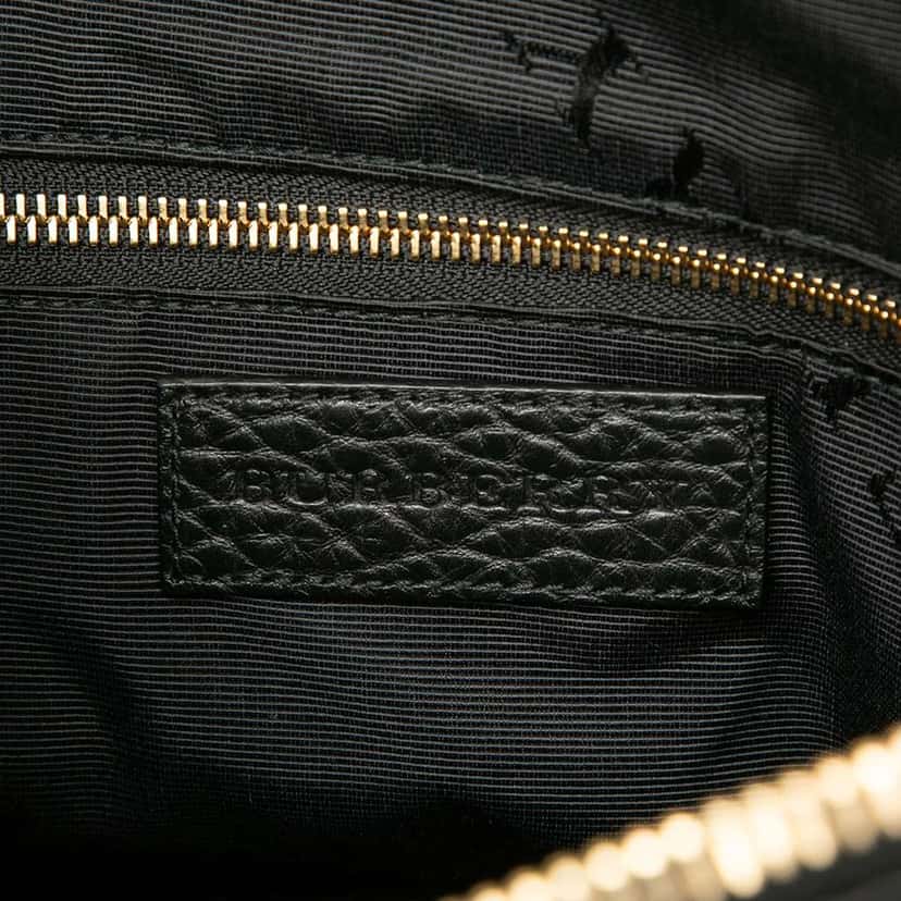 Burberry Small Heritage Grained Calfskin Ledbury Hobo Black Leather Very good condition - Box View