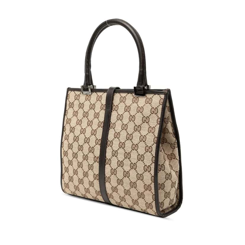 Gucci GG Canvas Jackie Handbag Brown Canvas Very good condition - Back View