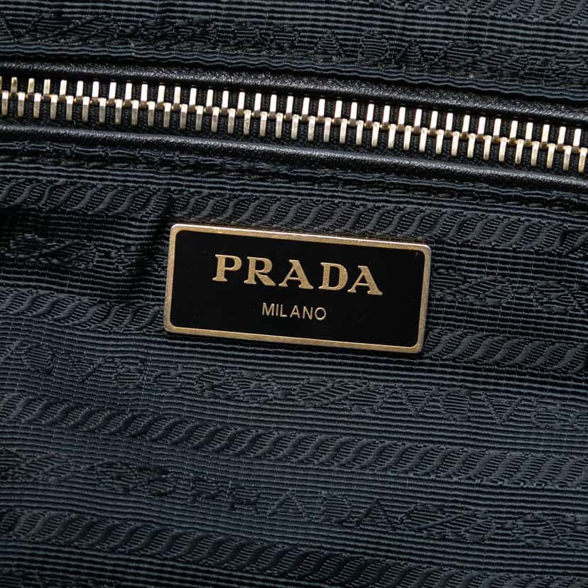 Prada Impuntu Tessuto Chain Crossbody Black Very good condition - Box View