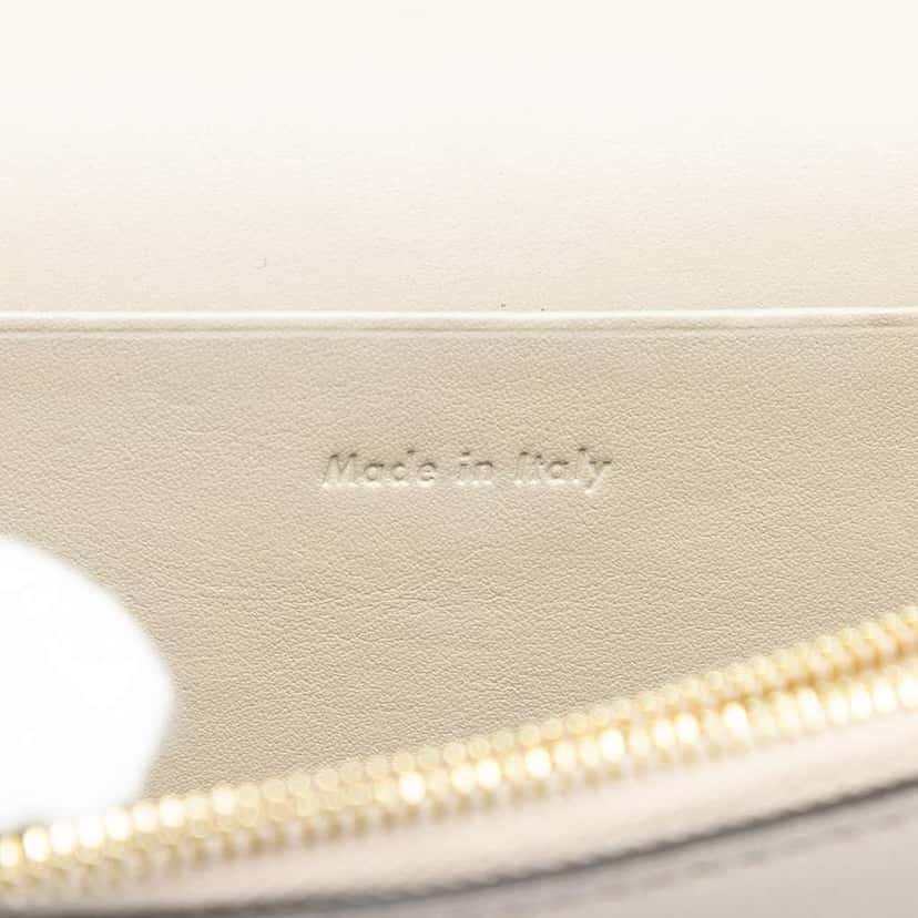 Celine Leather Frame Wallet on Chain Grey Leather Very good condition - Box View