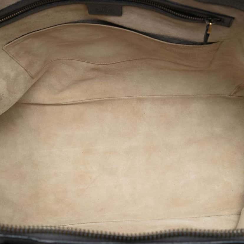 Gucci Leather 1973 Top Handle Oversized Travel Bag Grey Leather Very good condition - Model View