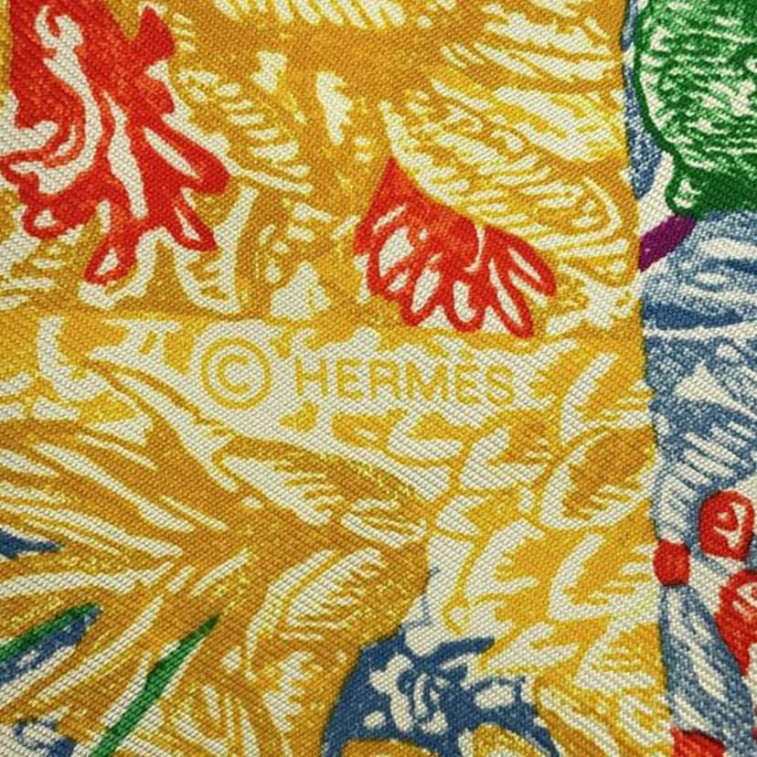 Hermès Eleftheria Silk Scarf 140 Blue Silk Good condition - Inside View