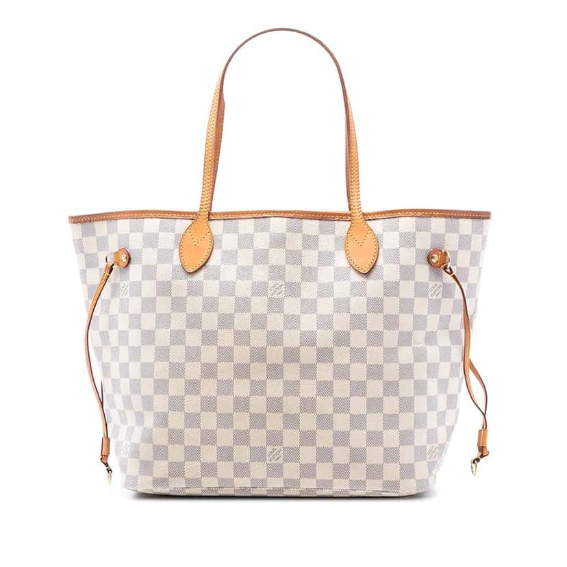 Louis Vuitton Damier Azur Neverfull MM White Very good condition - Front View