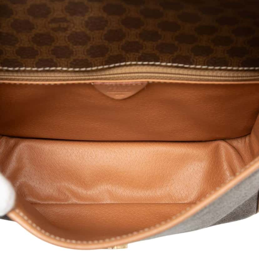 Celine Macadam Coated Canvas Crossbody Brown Canvas Very good condition - Model View