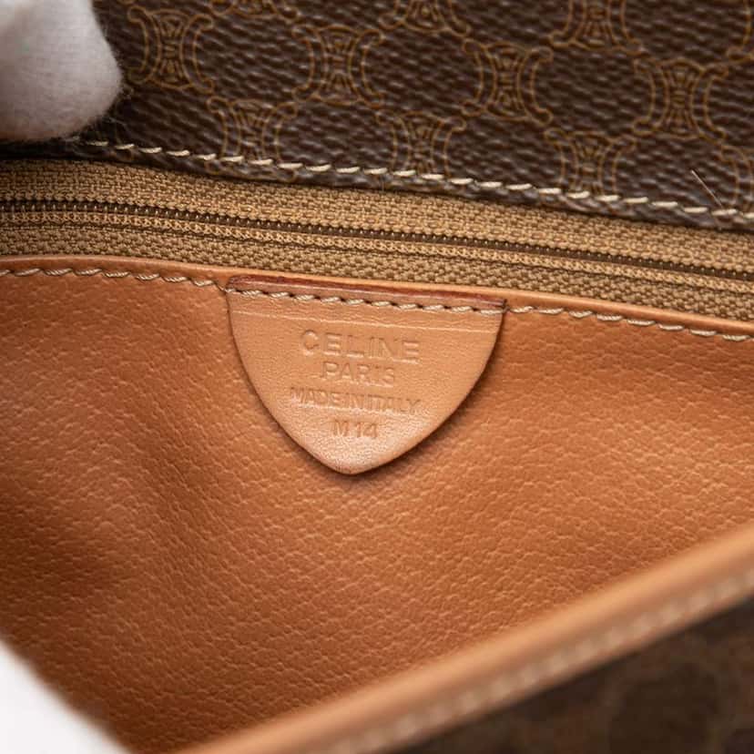 Celine Macadam Coated Canvas Crossbody Brown Canvas Very good condition - Box View