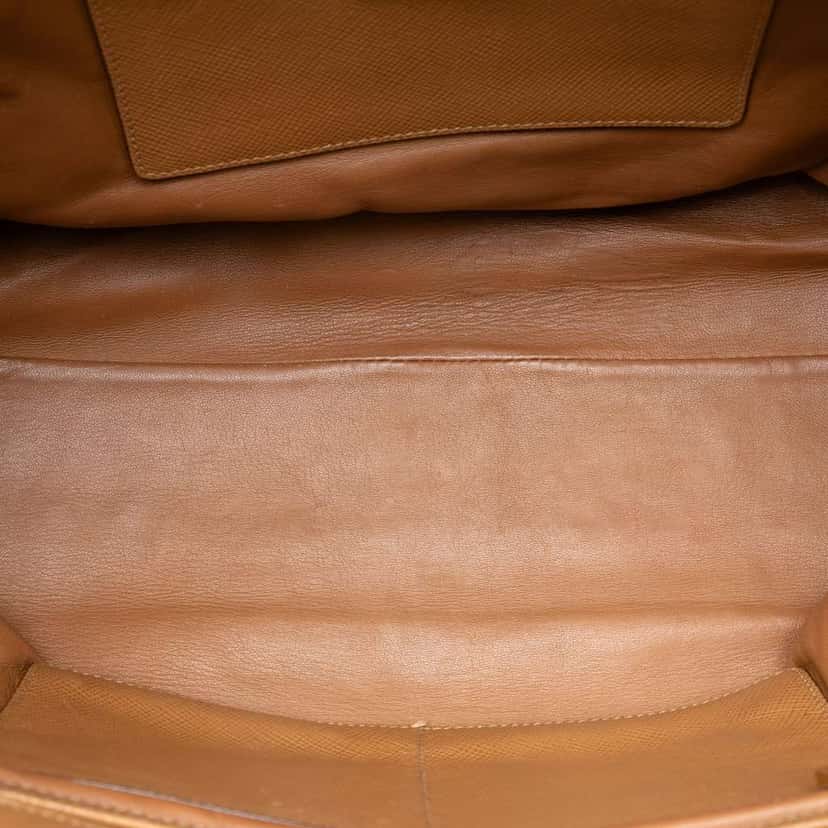 Prada Large Saffiano Cuir Double Zip Top Handle Bag Brown Leather Very good condition - Model View