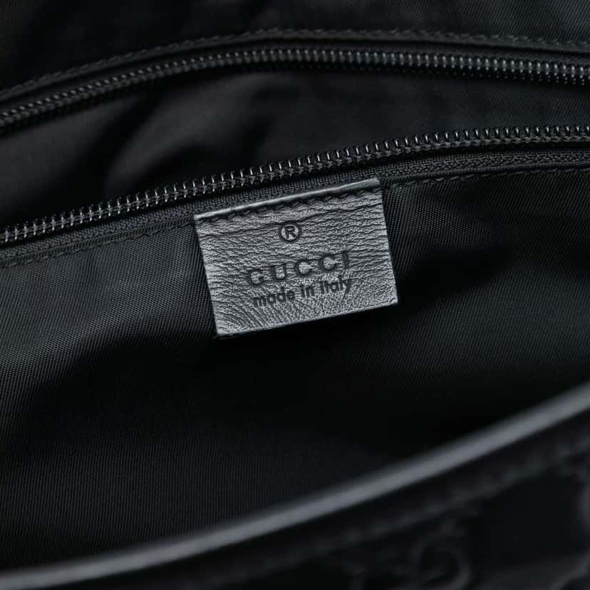 Gucci Guccissima Web Crossbody Black Leather Very good condition - Box View