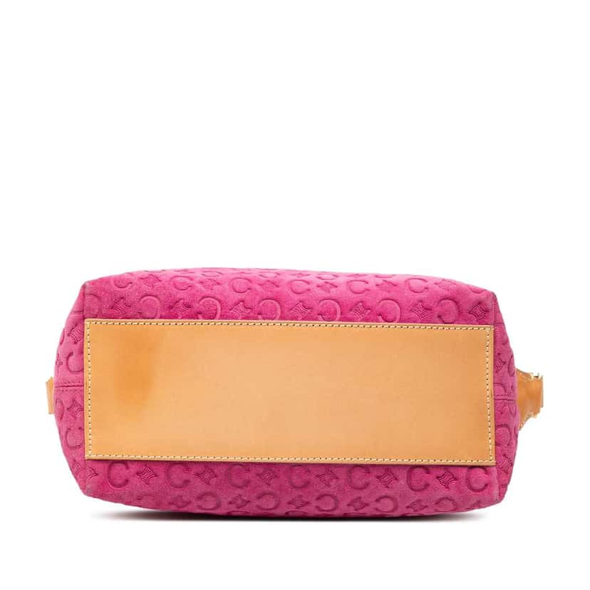 Celine C Macadam Suede Shoulder Bag Pink Leather Very good condition - Inside View