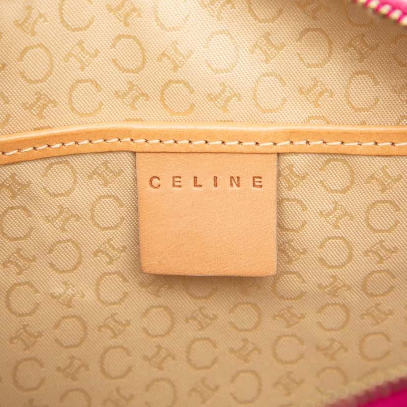 Celine C Macadam Suede Shoulder Bag Pink Leather Very good condition - Box View