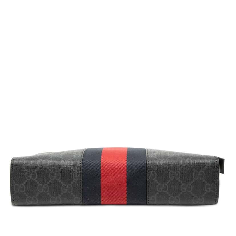 Gucci GG Supreme Web Clutch Black Canvas Very good condition - Inside View
