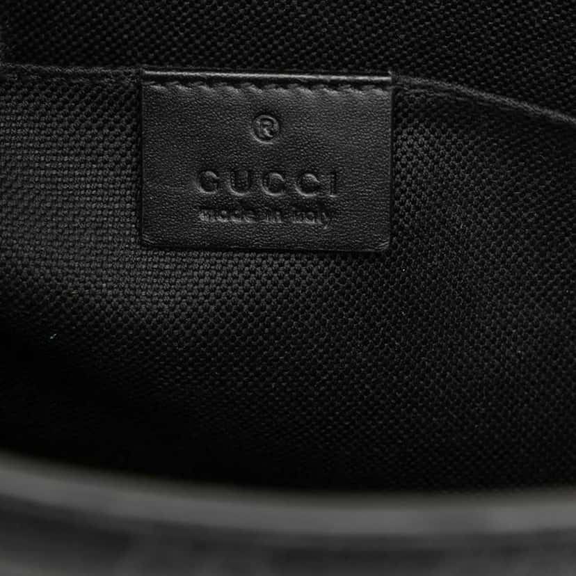 Gucci GG Supreme Web Clutch Black Canvas Very good condition - Box View