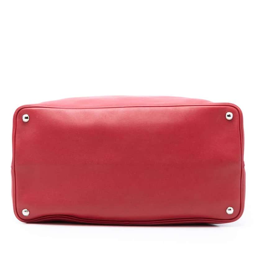 Prada Large Saffiano Cuir Double Satchel Red Leather Very good condition - Inside View