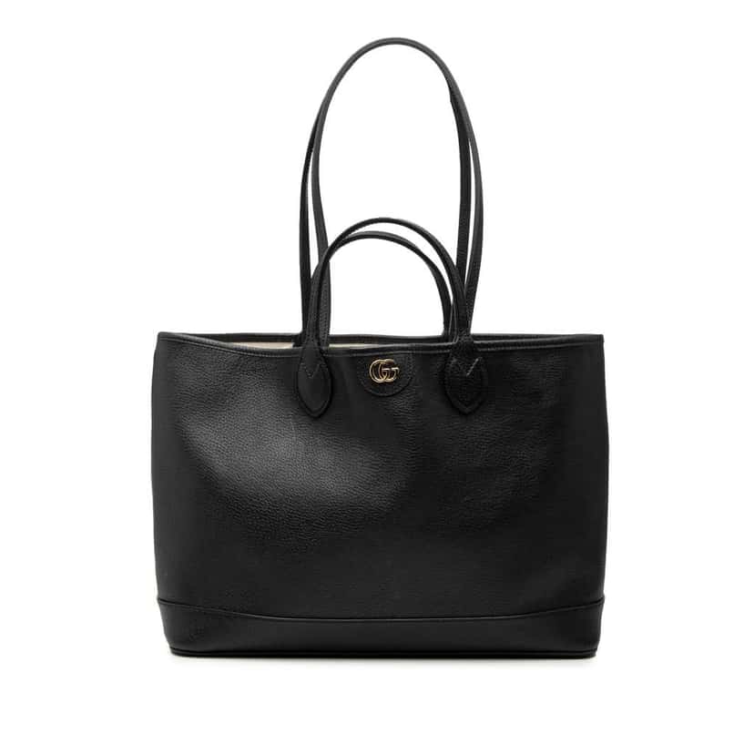 Gucci Medium Leather Ophidia Tote Black Leather Very good condition - Front View