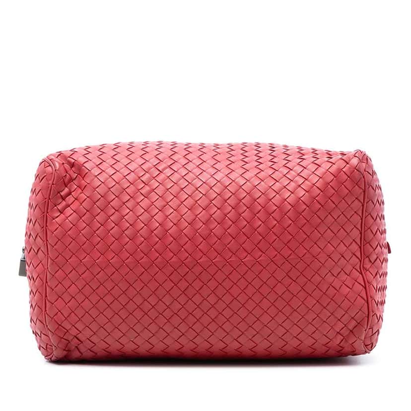 Bottega Veneta Nappa Intrecciato Satchel Red Leather Good condition - Inside View