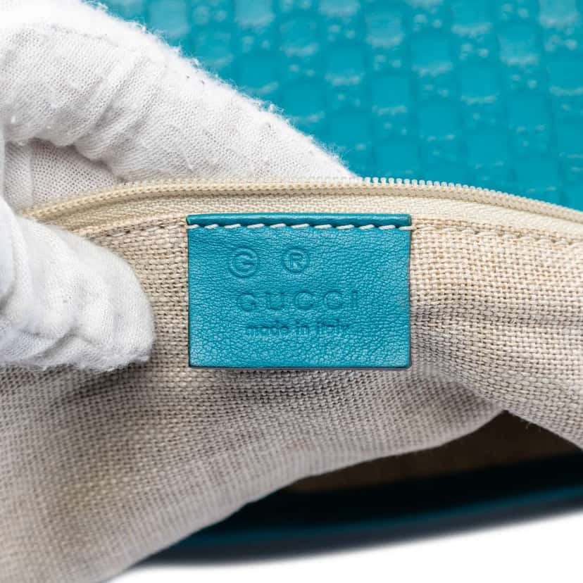 Gucci Microguccissima Joy Tote Blue Leather Very good condition - Box View