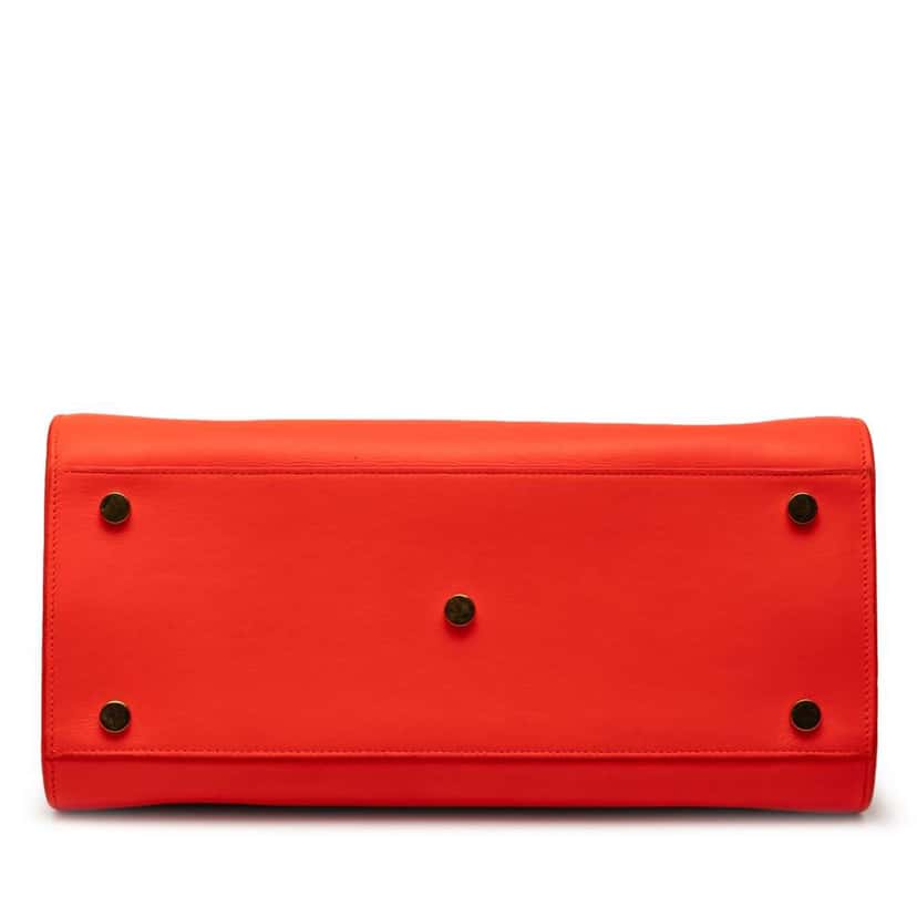 Saint Laurent Small Leather Sac De Jour Satchel Orange Leather Good condition - Inside View