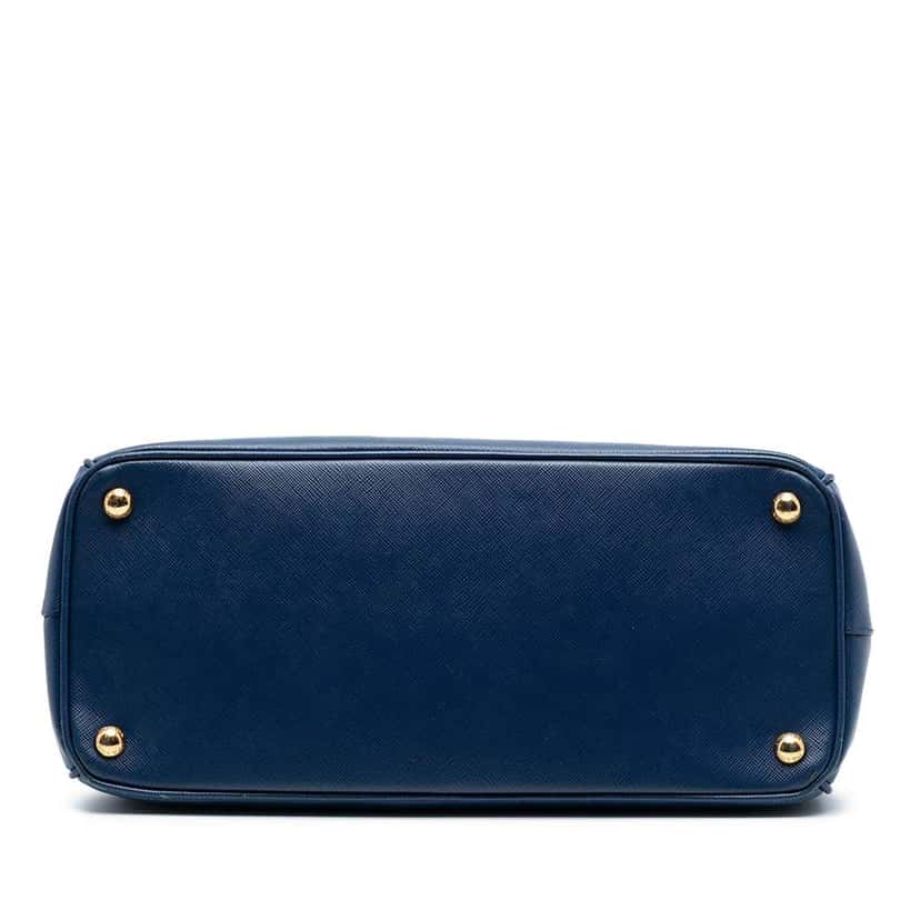 Prada Medium Saffiano Lux Galleria Double Zip Satchel Blue Leather Very good condition - Inside View