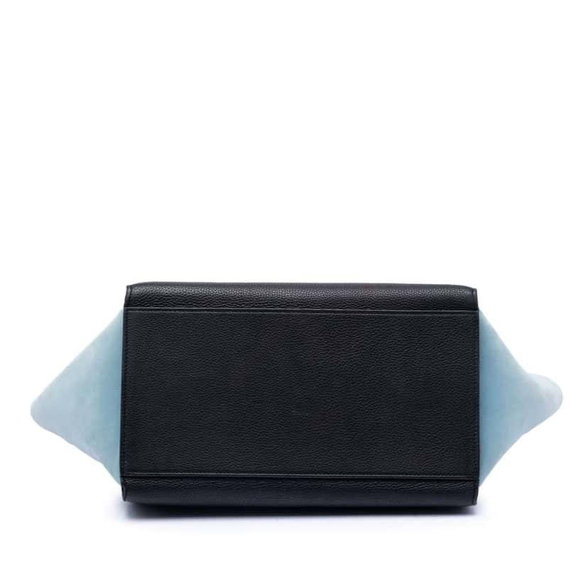 Celine Small Bicolor Leather Trapeze Satchel Black Leather Very good condition - Inside View