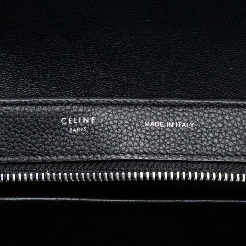 Celine Small Bicolor Leather Trapeze Satchel Black Leather Very good condition - Box View