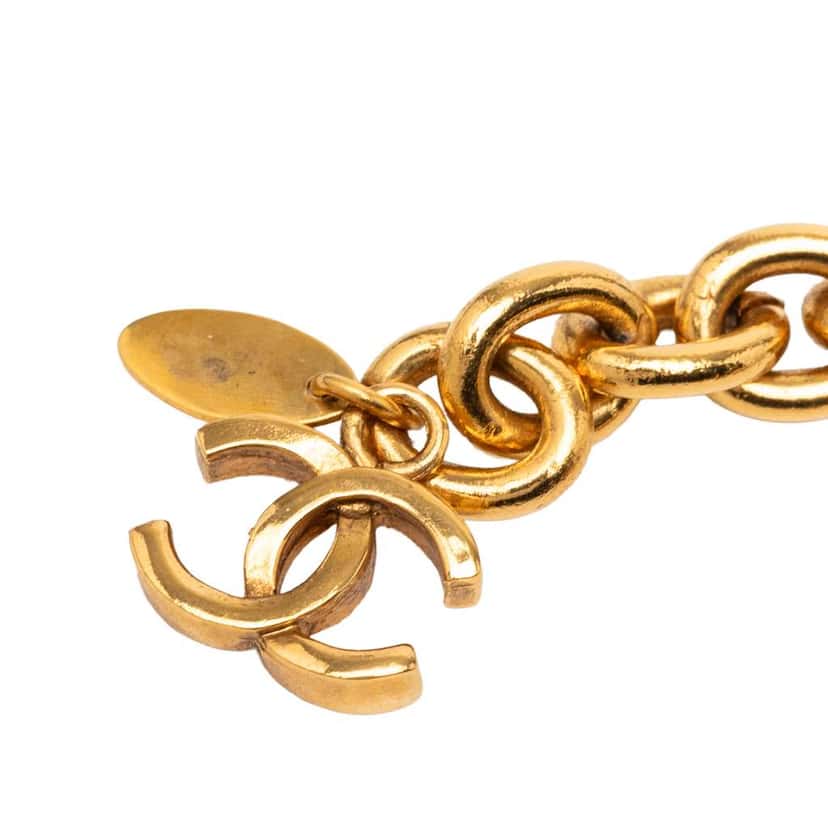 Chanel Gold Plated CC Triple Chain Belt Gold Metal Very good condition - Box View