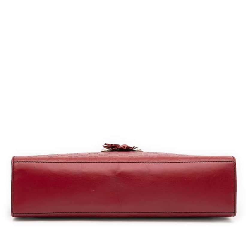 Gucci Large Guccissima Emily Shoulder Bag Red Leather Very good condition - Inside View