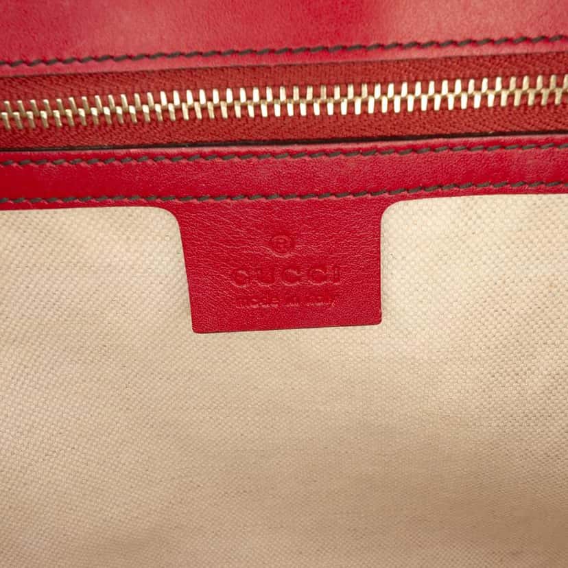 Gucci Large Guccissima Emily Shoulder Bag Red Leather Very good condition - Box View