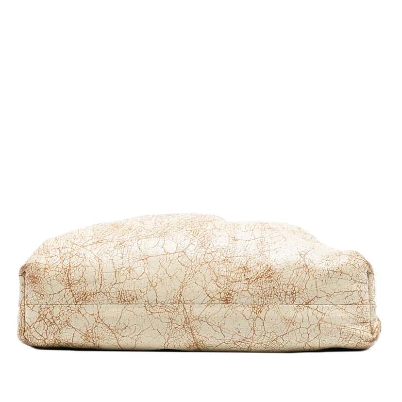 Bottega Veneta Crackled Calfskin The Mini Pouch Crossbody Brown Leather Very good condition - Inside View