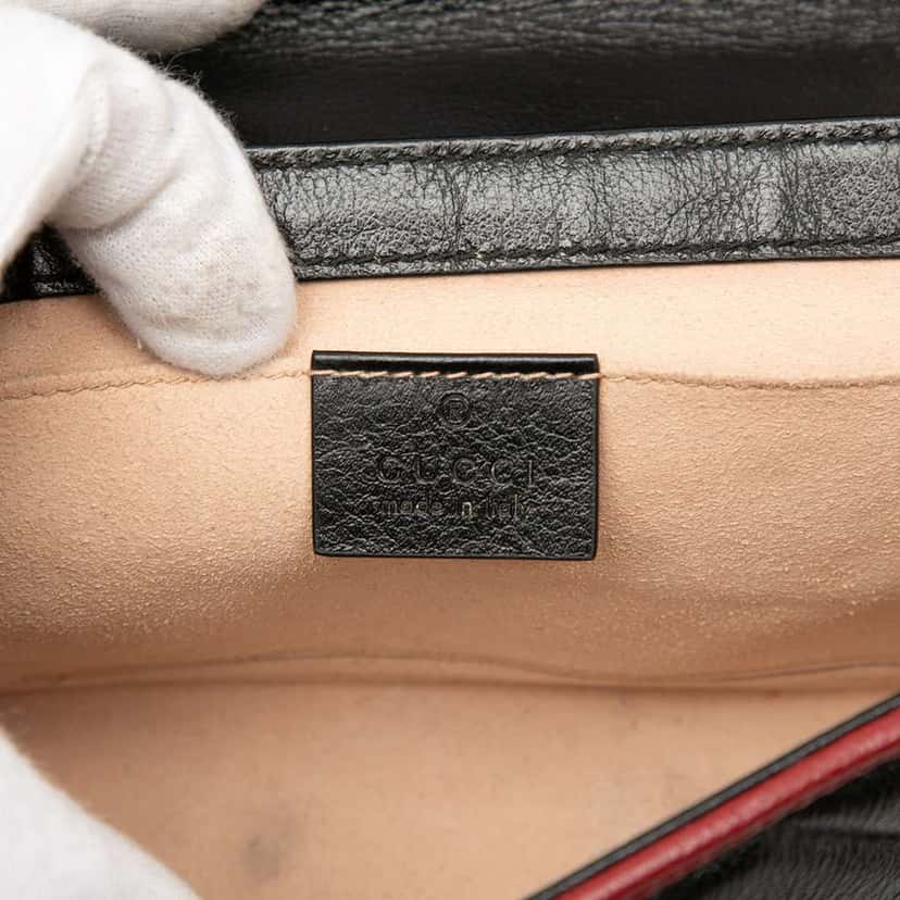 Gucci Small GG Marmont Matelasse Diagonal Leather Torchon Shoulder Bag Brown Leather Good condition - Box View