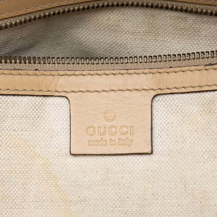 Gucci Medium GG Lurex Scarlett Satchel Brown Canvas Very good condition - Box View