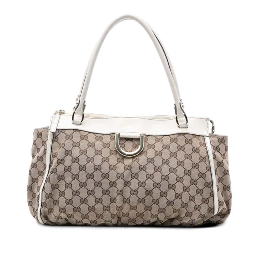Gucci GG Canvas Abbey D Ring Tote Brown Canvas Good condition - Front View