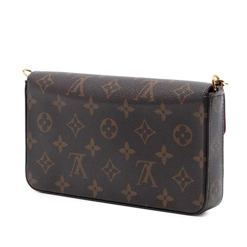 Louis Vuitton Monogram Pochette Felicie Brown Very good condition - Back View