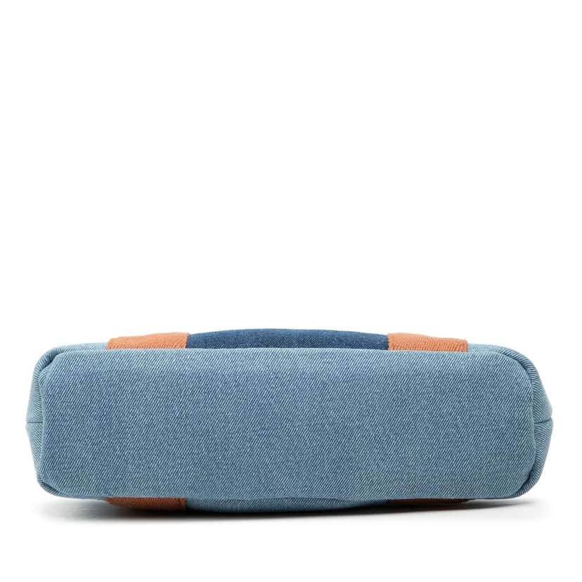 Chloé Kids Embroidered Logo Denim Satchel Blue Denim Good condition - Inside View